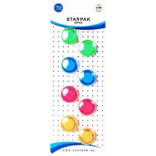 TRANSPARENT MAGNETS sada 8 KS 22mm STARPAK TRANSPARENT magnetov