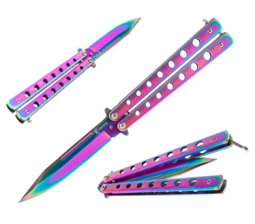 NÔŽ BUTERFLY DÚHOVÝ NÔŽ FADE 22,5CM