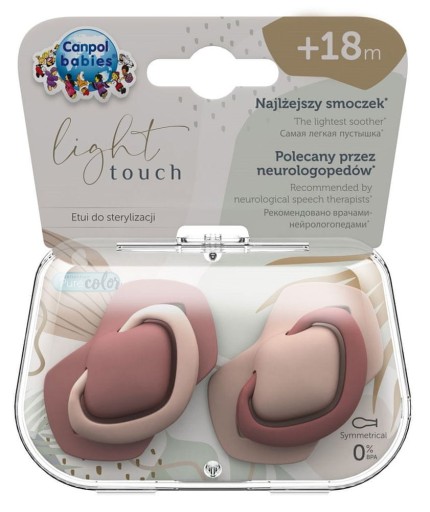 CANPOL Sada silikónových cumlíkov 18+ symetrických. ČISTÝ