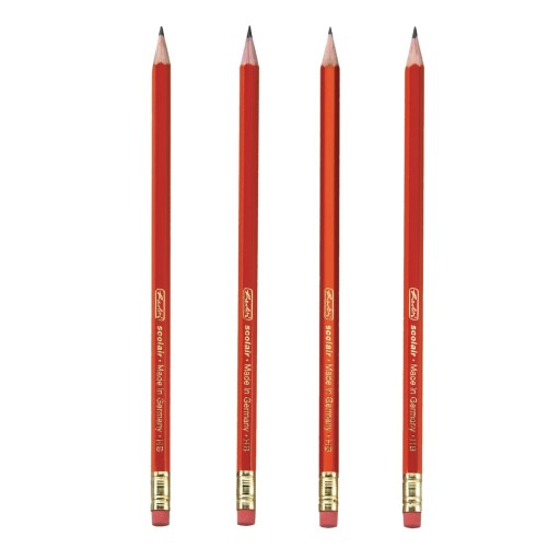 HERLITZ SCOLIAR DREVENÉ ceruzky 4 KS HB S GUMA