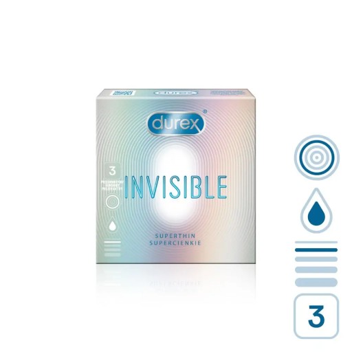 DUREX INVISIBLE extra tenké kondómy 3 ks