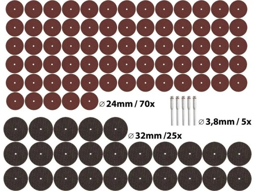 Rezné kotúče na mini brúsku 24-32mm EXTOL CRAFT