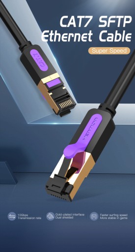 VENTION INTERNETOVÝ KÁBEL LAN KÁBEL RJ45 CAT 7 SFTP ETHERNET 1M