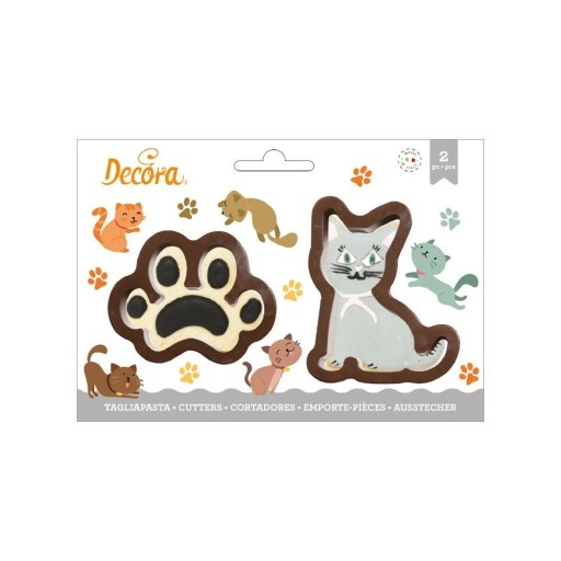 Vykrajovačky CAT a PAW 2 ks Decora