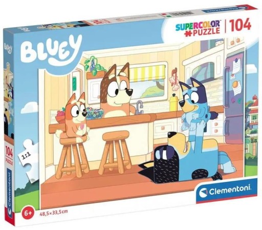 Puzzle 104 dielikov. -Modrá