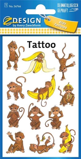 TETOVANIE PRE DETI AVERY MONKEY