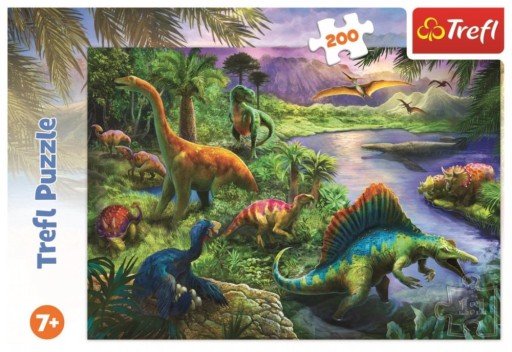 Puzzle 200 dravých dinosaurov Trefl 13281