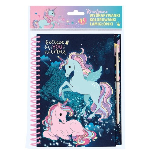 Kreatívny zápisník so stieracími stranami Unicorn 13