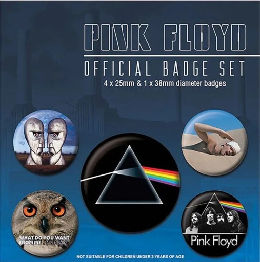 Pink Floyd - špendlíky, sada 5ks