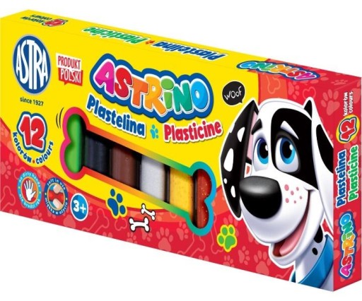 Školská plastelína Astra Astrino MIX FAREB 12 KS PÚZDRA MIX VZOROV x 3