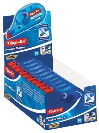 Korekčná páska 10m, myš Tipp-Ex BIC, veľ