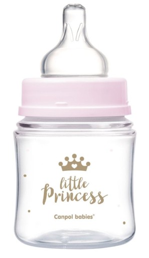 Canpol Baby antikoliková široká fľaša 120 ml ROYAL BABY ružová 35/233