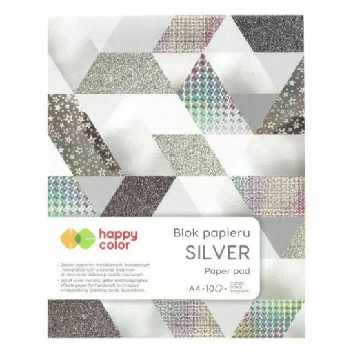KREATÍVNY BLOK HOLOGRAFICKÝ METALIZOVANÝ GLITTER 10 LISTOV S MOTÍVMI