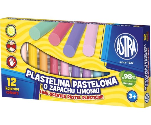 Astra plastelína 12 farieb, pastel 303114001
