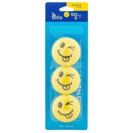 DOSKOVÉ MAGNETY ŽLTÉ JAZYKY GM304-TY3 TETIS 50MM 3 KUS BLISTER