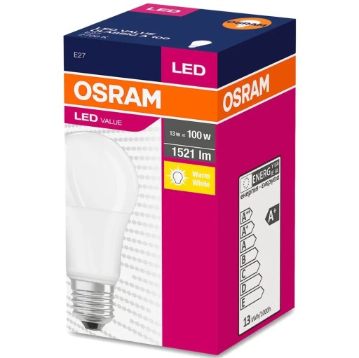 VALUE CLASSIC A LED žiarovka svetelný zdroj E27 A60 13W 1521lm 2700K OSRAM