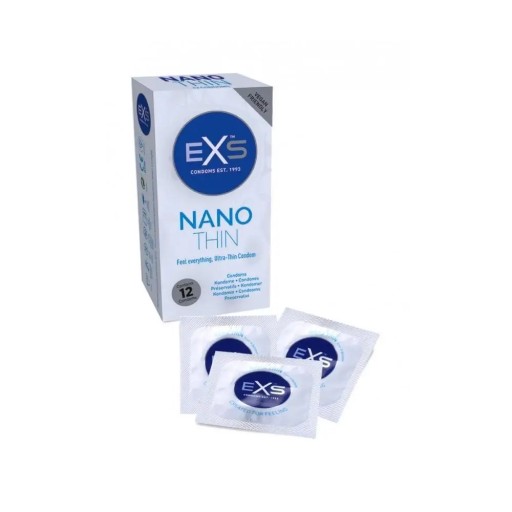 EXS NANO THIN kondómy, ultratenké, priliehavé, 12 ks