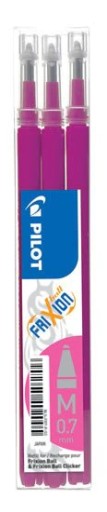 PILOT FRIXION Vymazateľná vložka 0,7 mm 3 kusy RUŽOVÁ