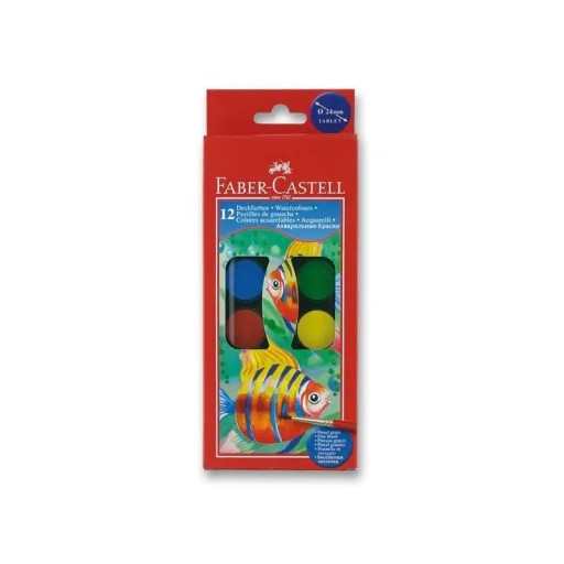 Faber-Castell akvarelové farby 12 ks.
