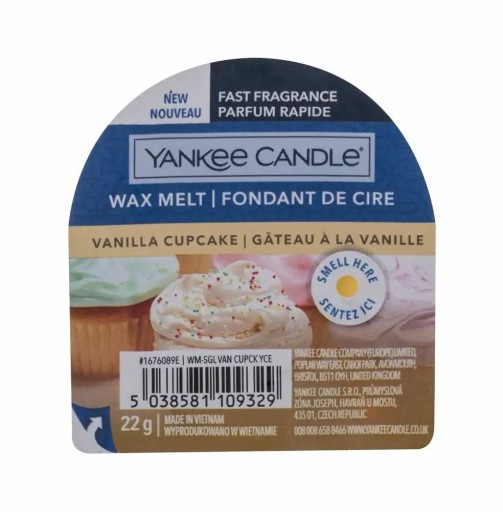 Vosk s vôňou Yankee Candle Vanilla Cupcake