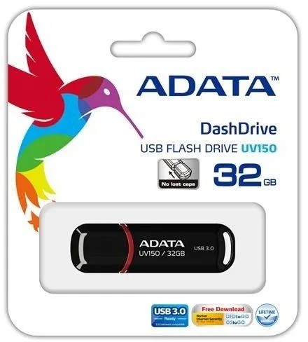 ADATA UV150 32 GB PENDRIVE USB 3.0 +90 MB/s ČIERNA