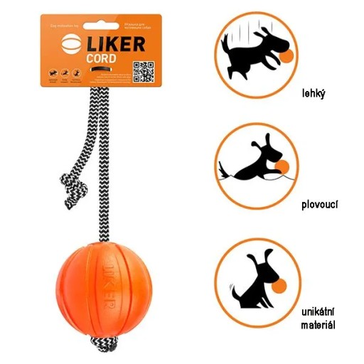 Liker Cord 5 – loptička so šnúrkou pre malé plemená