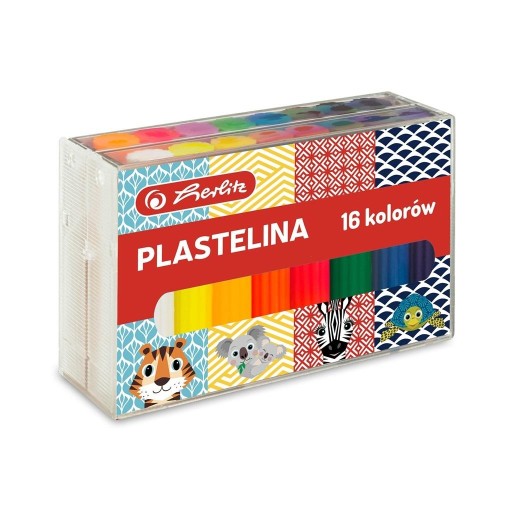 PLASTICINA 16 FARIEB. ROZTOMNÉ ZVIERATKÁ