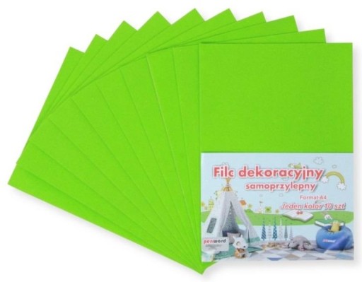 SAMOLEPIACI PLST A4 ZELENÁ YF674 10 kusov