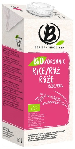 Ryžový nápoj bez pridaných cukrov BIO 1 liter Berief