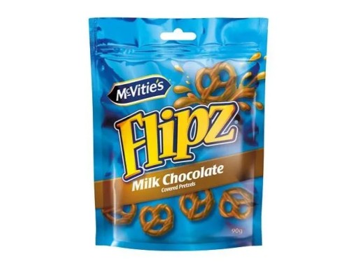 Mcvitie's Flipz mliečne čokoládové praclíky 90g