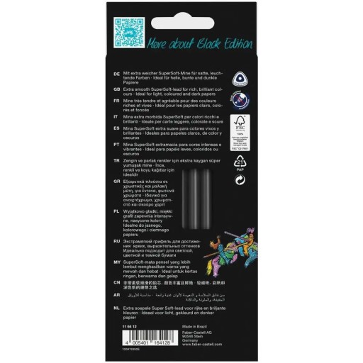 Čierna edícia trojhranné pastelky 12col. Faber-Castell