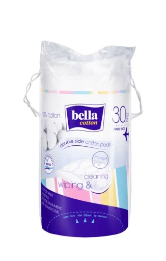 Bavlnené tampóny Bella okrúhle cestovné balenie 100% bavlna 30 ks