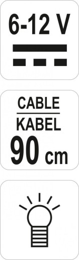 TESTER NAPÄTIA DO AUTA 6-12V KÁBEL 90CM YATO