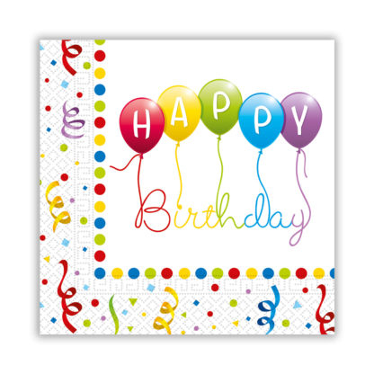Happy Birthday Streamers Narodeninové obrúsky