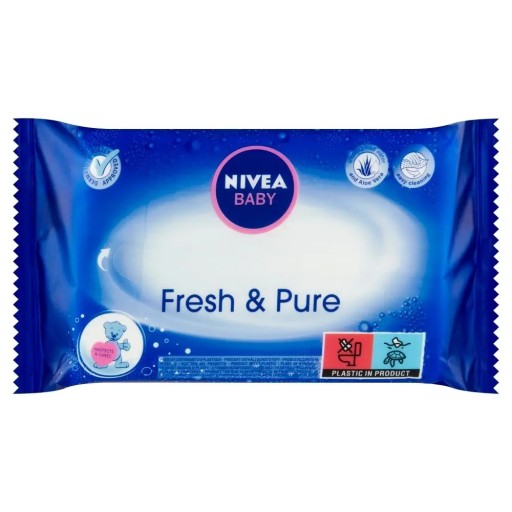 NIVEA BABY VLHČENÉ UBROUSKY PRE BABÁTKA FRESH & PURE 63KS