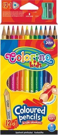 COLORINO farbičky TRIANGULAR SCHOOL, MÄKKÉ, 12 FARIEB Orezávatko