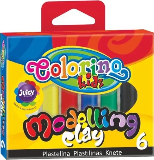 Okrúhla plastelína, 6 farieb Colorino