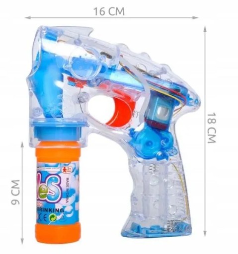 Bublinková pištoľ + 2 tekutiny
