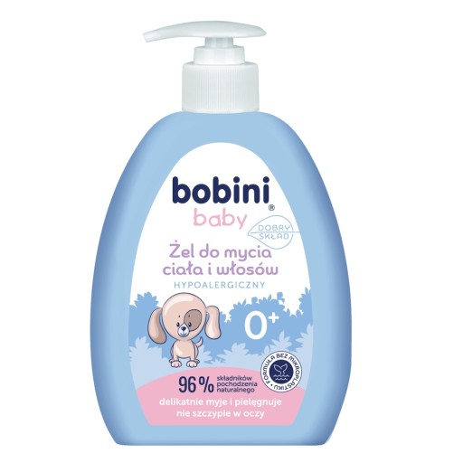 Global Bobini Baby umývací gél na telo a vlasy 300 ml hypoalergénny