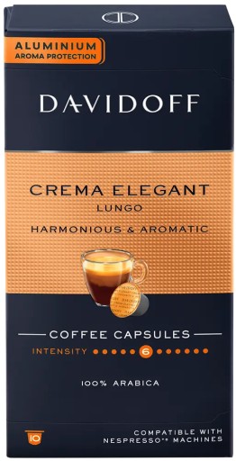 DAVIDOFF CREMA ELEGANT Kapsule Nespresso 10 ks.
