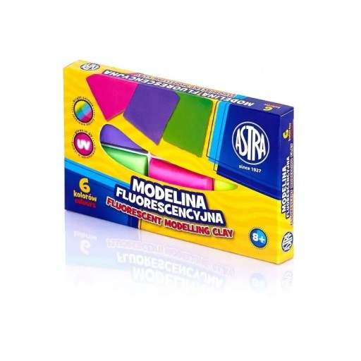 Fluorescenčná modelovacia hmota 6 farieb - Astra