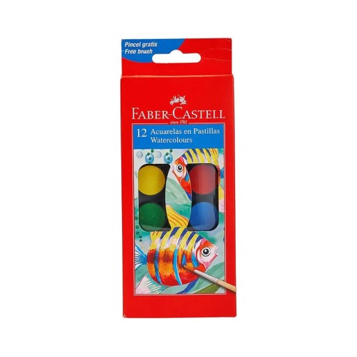 Faber-Castell akvarelové farby 12 ks.