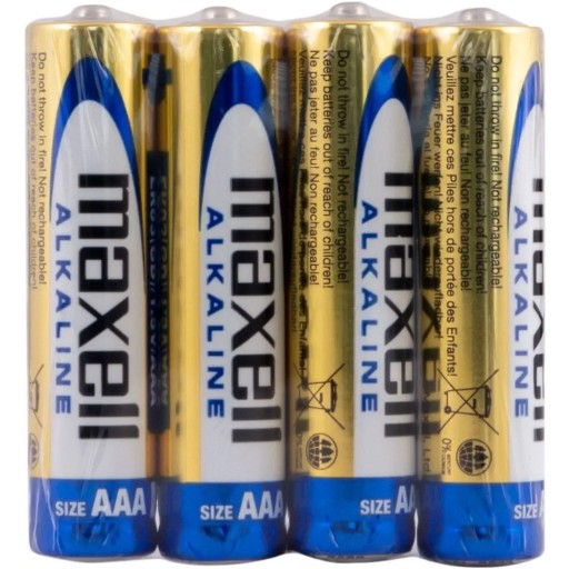 AAA BATÉRIE 4 KS ALKAIC MAXELL LR03 1,5V NAPÁJ
