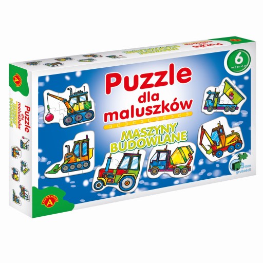 ALEXANDER Puzzle pre deti - stavebné stroje 2+