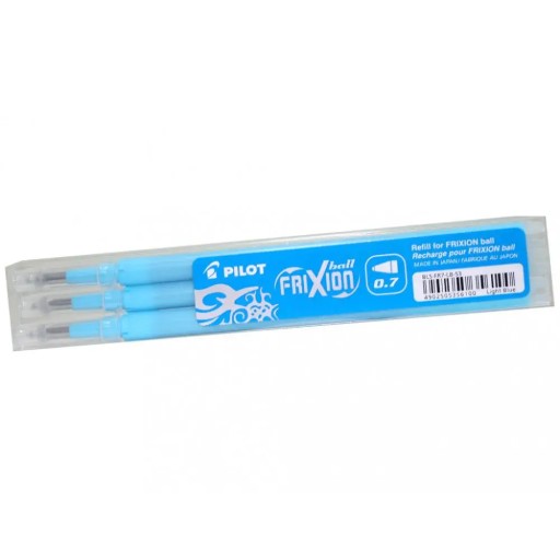 PILOT FRIXION FRESH VYMAZATEĽNÁ VLOŽKA 3 kusy MODRÁ 0,7 mm