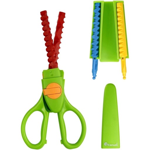 Ozdobné nožnice 16,5 cm 9 strihacích vzorov TITANUM CRAFT-FUN SERIES