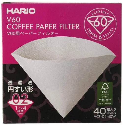 FILTRE NA VARENIE KÁVY, papierové, veľkosť 2, 40 ks