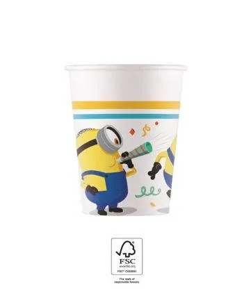 Narodeninové papierové poháre Minions Rise of Gru