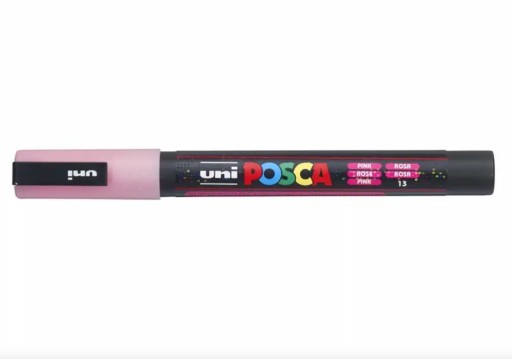 Pigmentový značkovač Posca ružový (13) PC-3M UNI