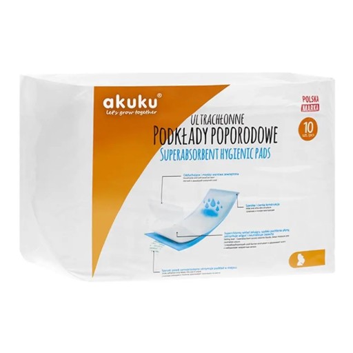 akuku A0369 PÓRODNÉ VLOŽKY SUPER ABSORPČNÉ VLOŽKY 10 ks.